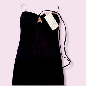 Zara maxi dres top black size XS